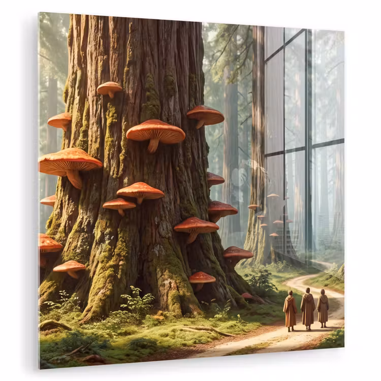 Glas schilderij - Bos - Bomen - Natuur — 1