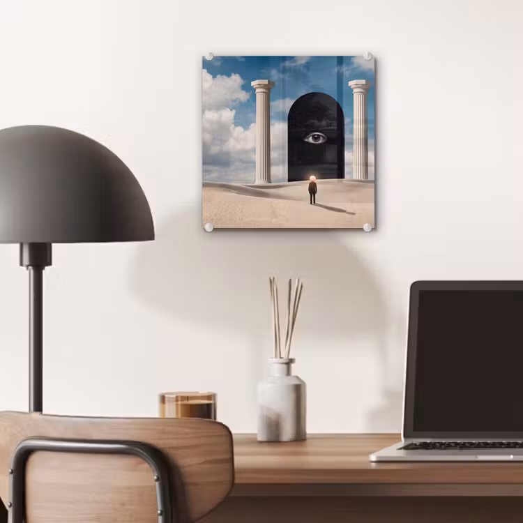Glas schilderij - Droom - Woestijn - Oog — 7