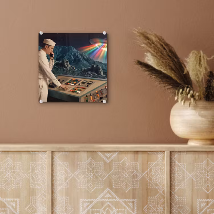 Glas schilderij - Man - Controlekamer - Strand — 6