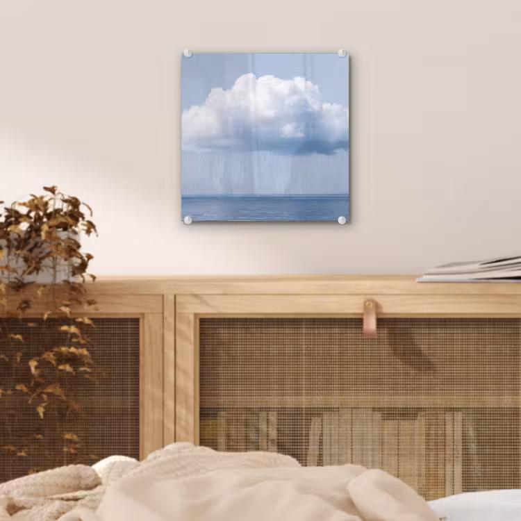 Glas schilderij - Wolk - Regen - Natuur — 5