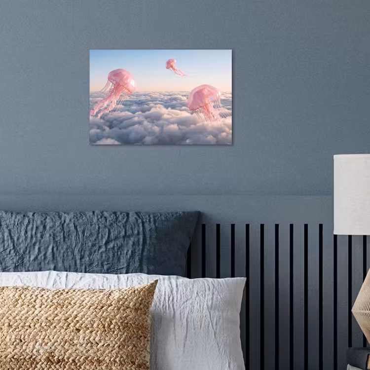 Poster - Roze dier - Wolken — 3