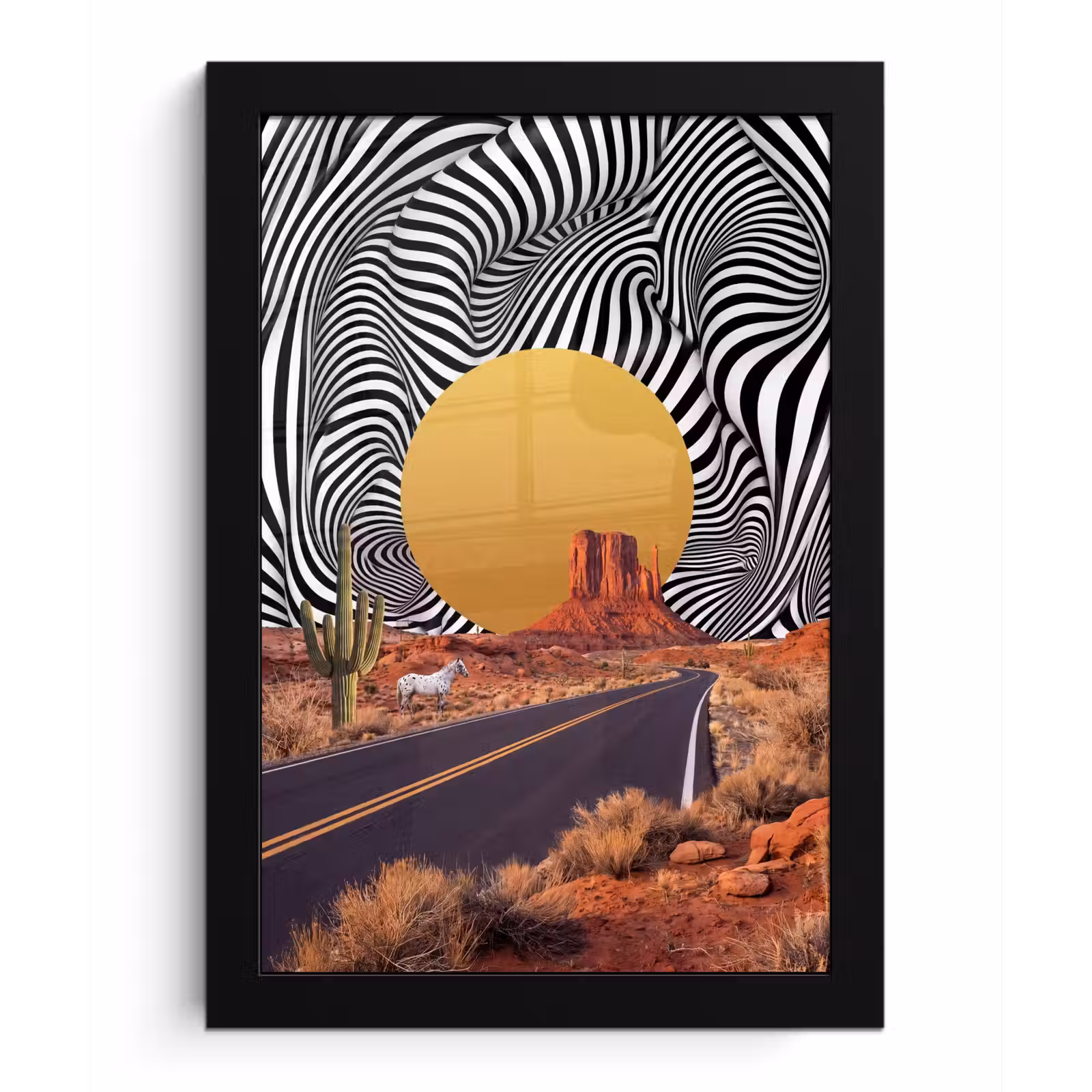 Poster met lijst - Paard - Woestijn - Natuur — 1