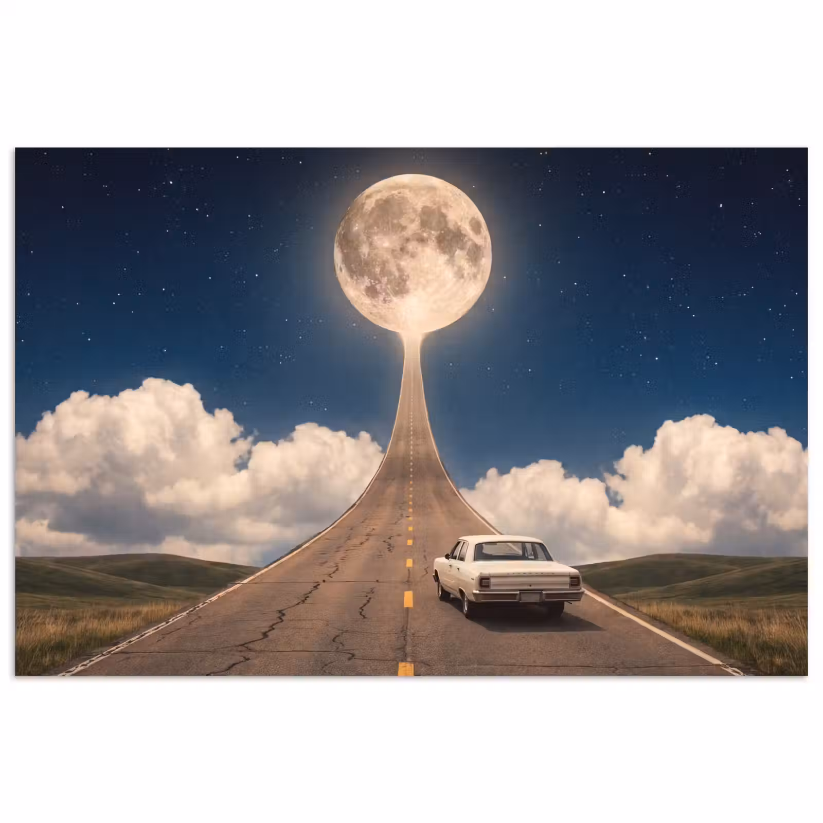 Poster - Weg - Maan - Nacht — 1