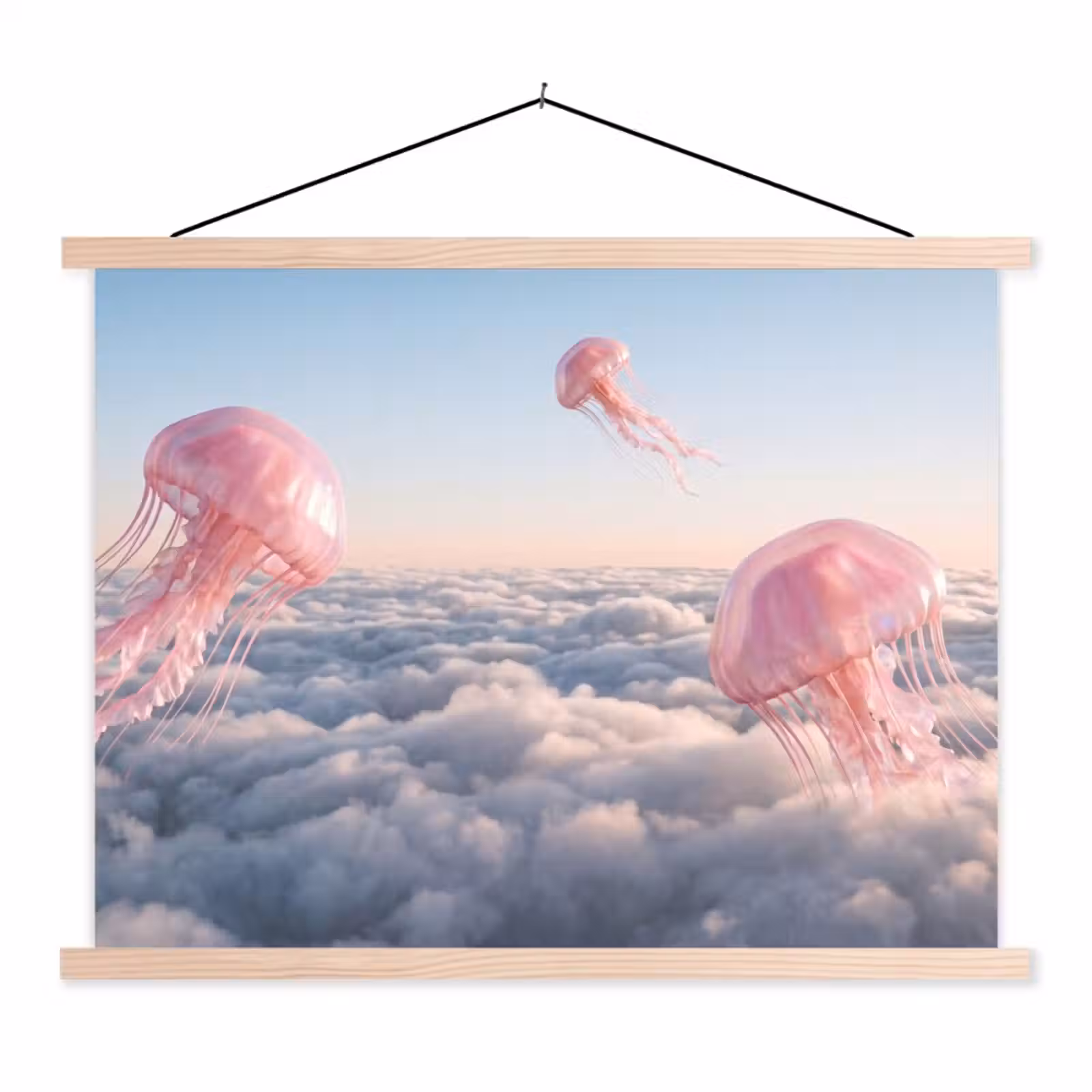 Schoolplaat - Roze dier - Wolken — 1