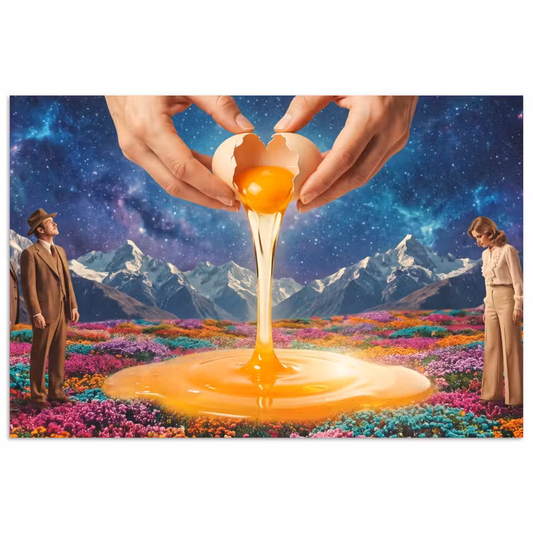 Poster - Handen - Ei - Surrealisme — 1