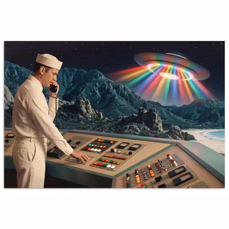 Poster - Man - Controlekamer - Strand — 1