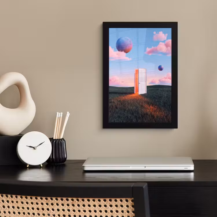 Poster met lijst - Deur - Fantasie - Ruimte — 2