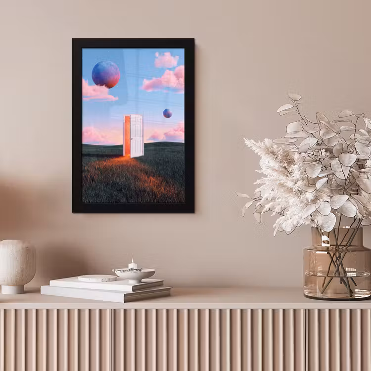 Poster met lijst - Deur - Fantasie - Ruimte — 5