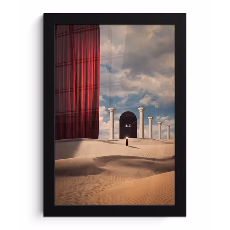 Poster met lijst - Droom - Woestijn - Oog — 1