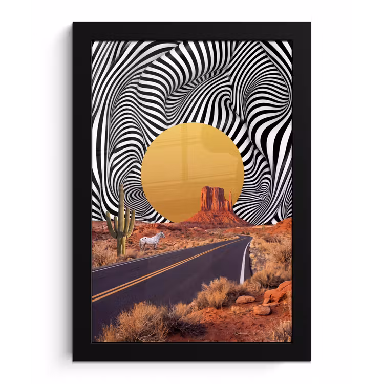 Poster met lijst - Paard - Woestijn - Natuur — 1