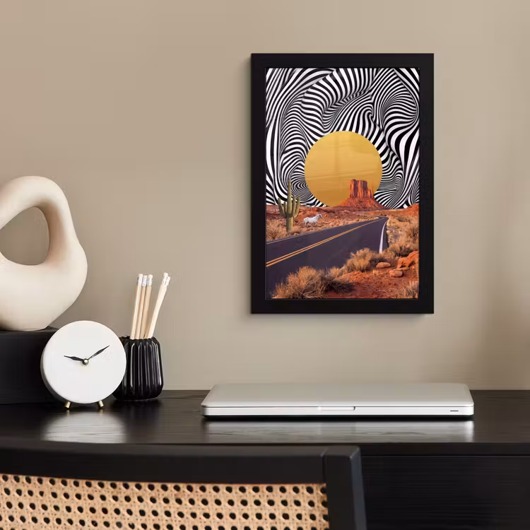 Poster met lijst - Paard - Woestijn - Natuur — 2