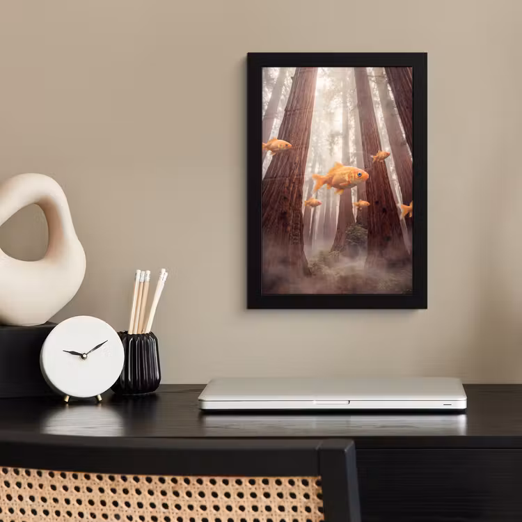 Poster met lijst - Vis - Bos - Fantasie — 2