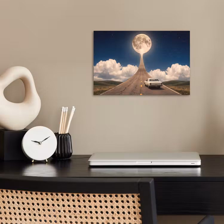 Poster - Weg - Maan - Nacht — 2