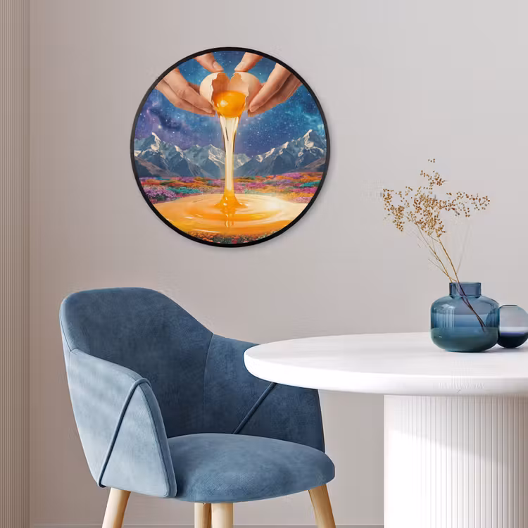 Ronde fotolijst - Handen - Ei - Surrealisme — 4
