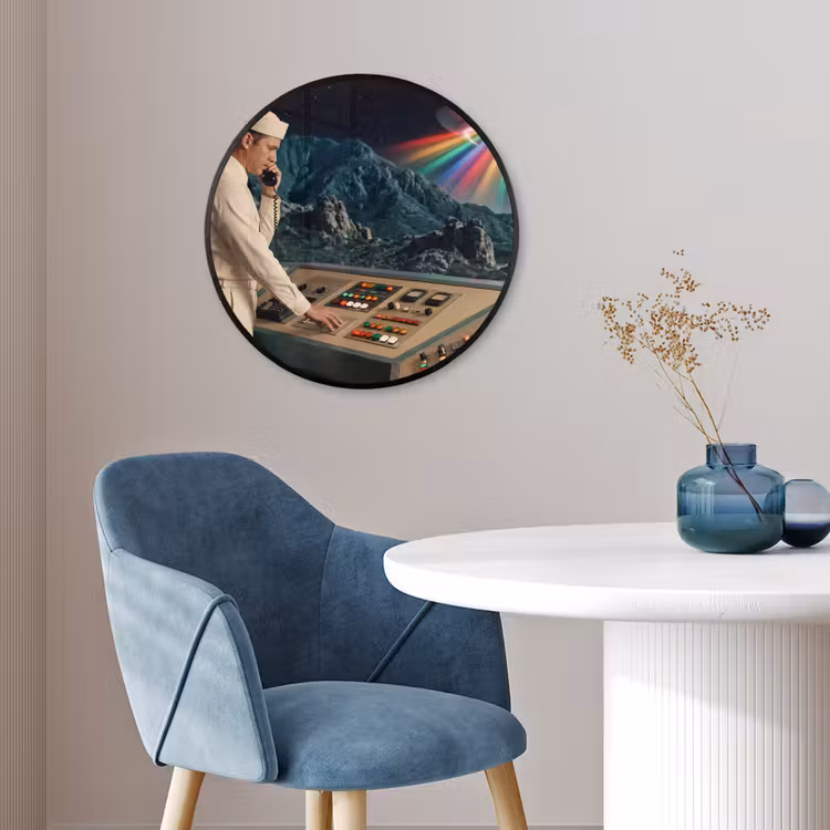 Ronde fotolijst - Man - Controlekamer - Strand — 4