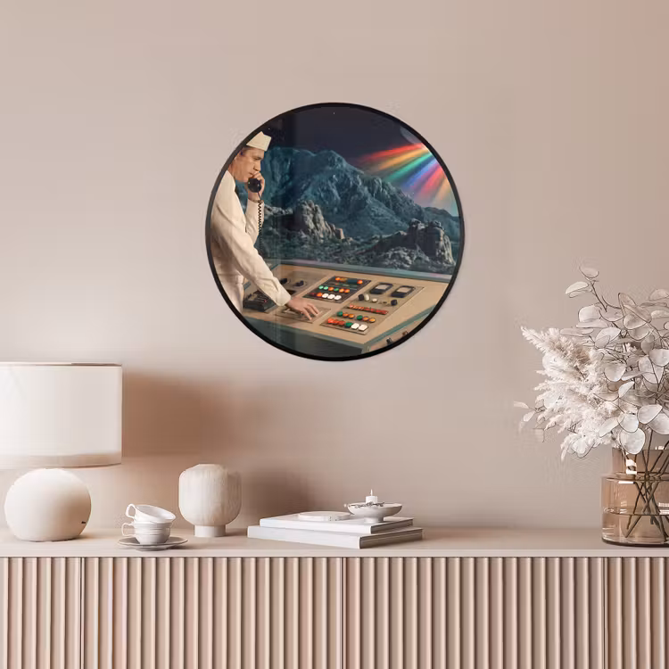 Ronde fotolijst - Man - Controlekamer - Strand — 5