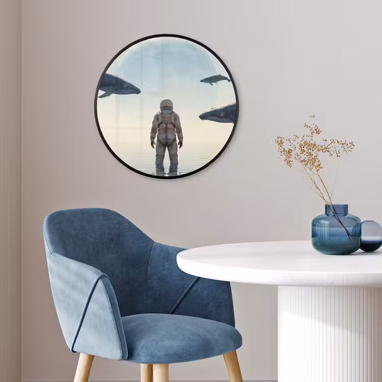 Ronde fotolijst - Ruimtevaarder - Walvis - Fantasie — 4