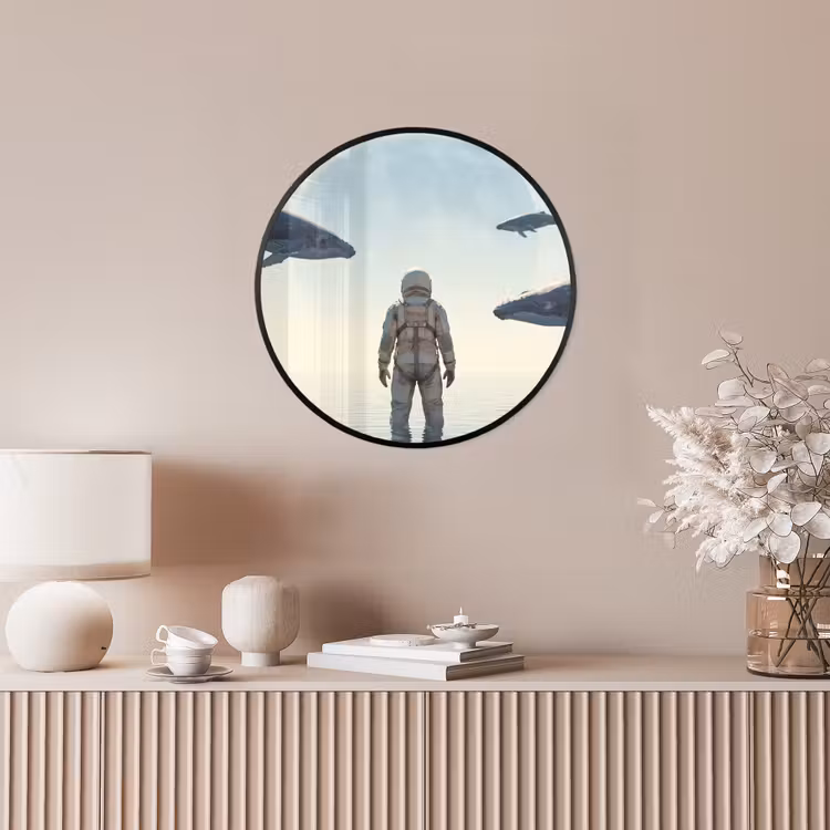Ronde fotolijst - Ruimtevaarder - Walvis - Fantasie — 5