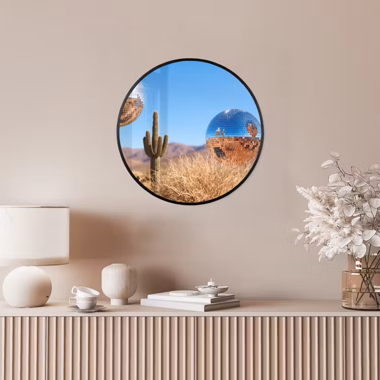 Ronde fotolijst - Woestijn - Spiegelbal - Kunst — 5