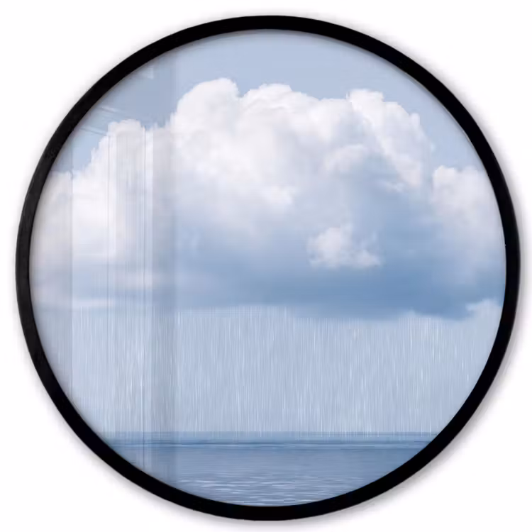 Ronde fotolijst - Wolk - Regen - Natuur — 1