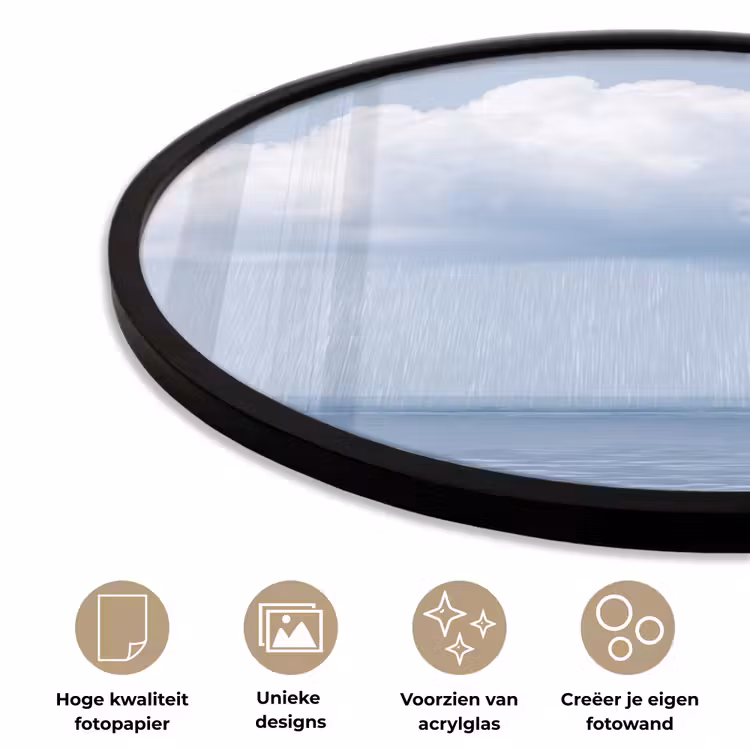 Ronde fotolijst - Wolk - Regen - Natuur — 2