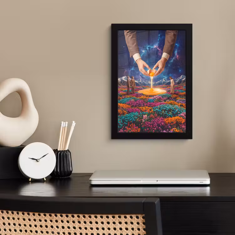 Poster met lijst - Handen - Ei - Surrealisme — 2
