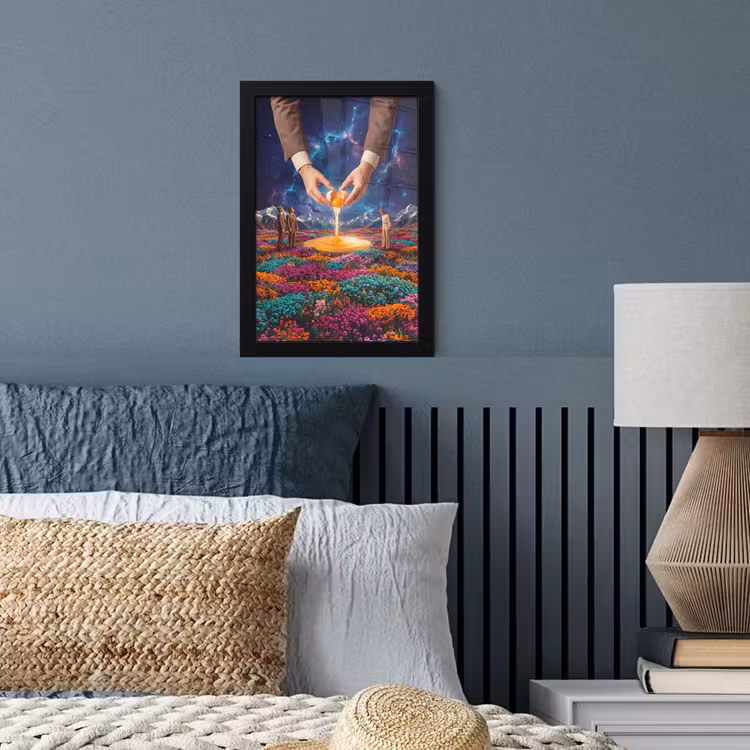 Poster met lijst - Handen - Ei - Surrealisme — 3