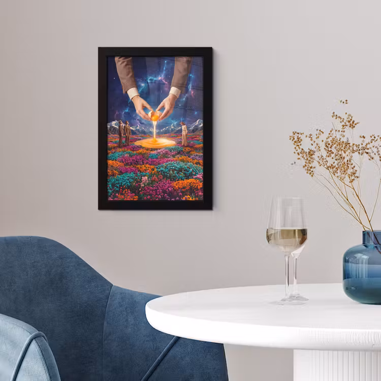 Poster met lijst - Handen - Ei - Surrealisme — 4