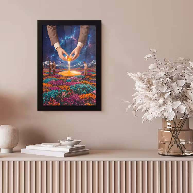 Poster met lijst - Handen - Ei - Surrealisme — 5