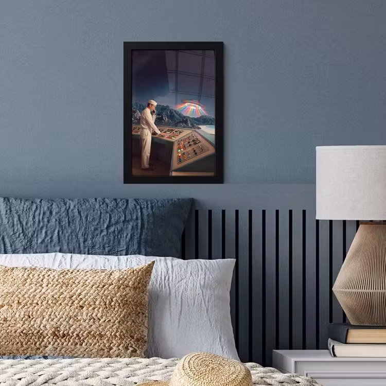 Poster met lijst - Man - Controlekamer - Strand — 3