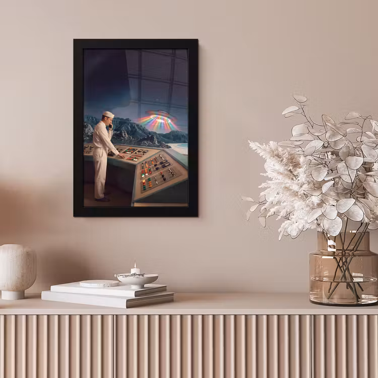 Poster met lijst - Man - Controlekamer - Strand — 5