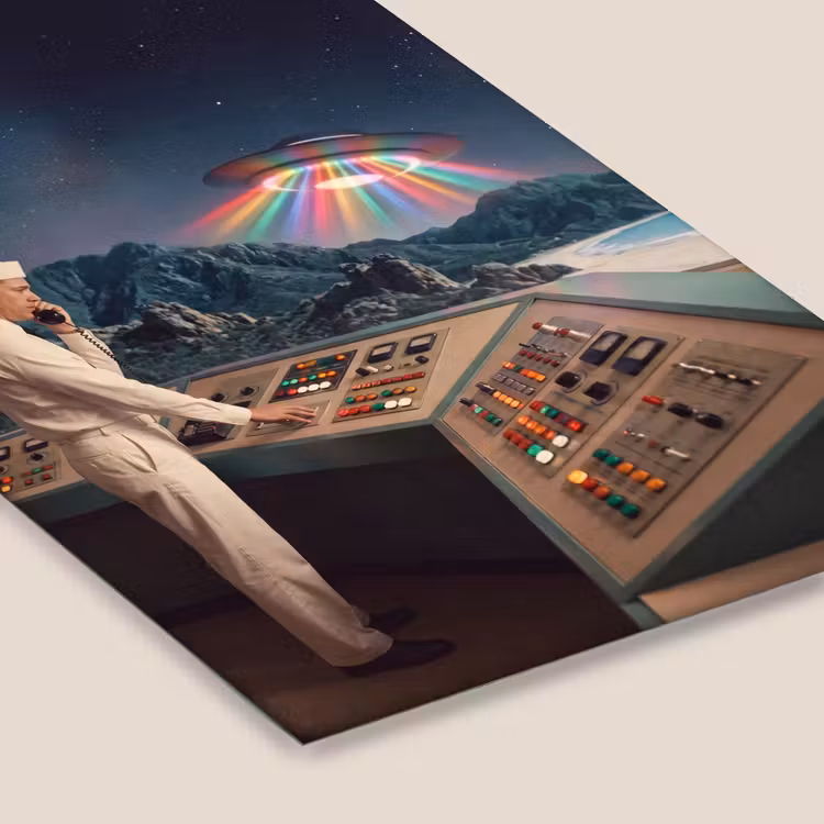 Poster met lijst - Man - Controlekamer - Strand — 7
