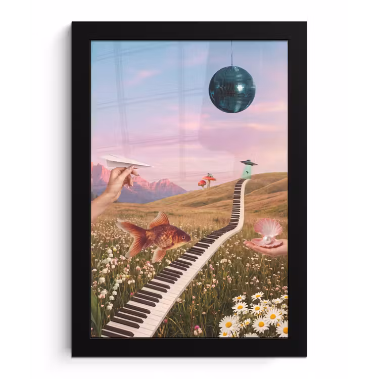 Poster met lijst - Vis - Natuur - Abstract — 1