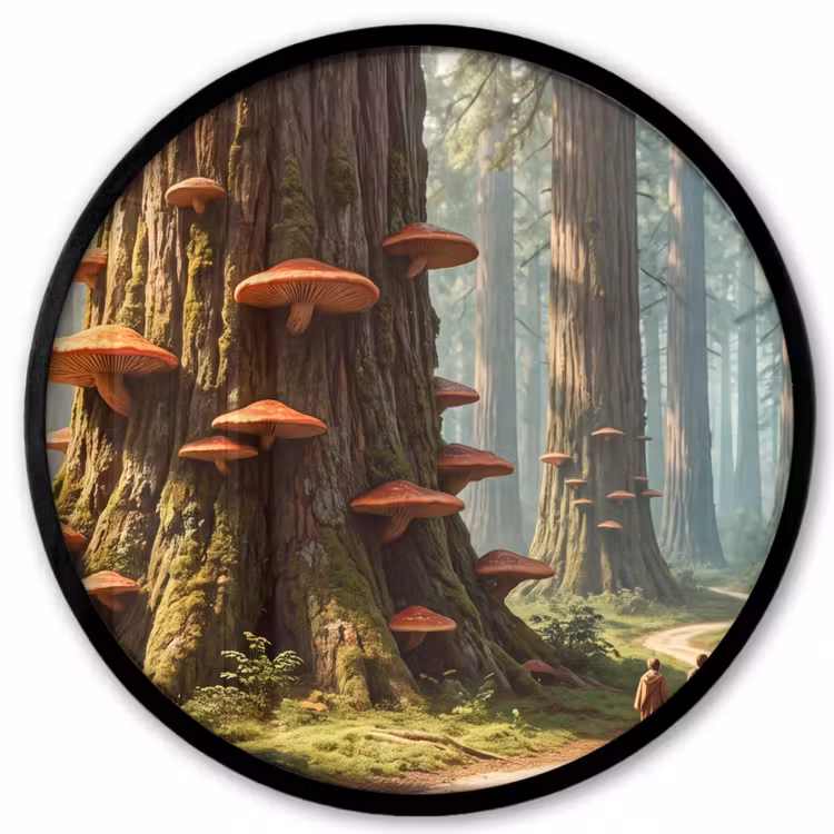 Ronde fotolijst - Bos - Bomen - Natuur — 1
