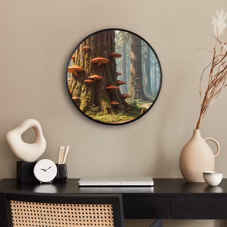 Ronde fotolijst - Bos - Bomen - Natuur — 3
