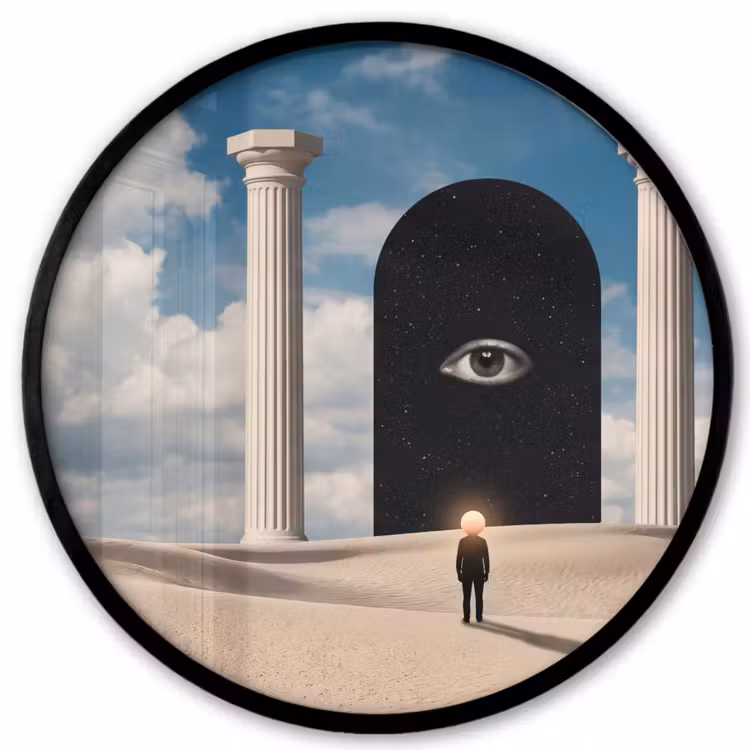 Ronde fotolijst - Droom - Woestijn - Oog — 1