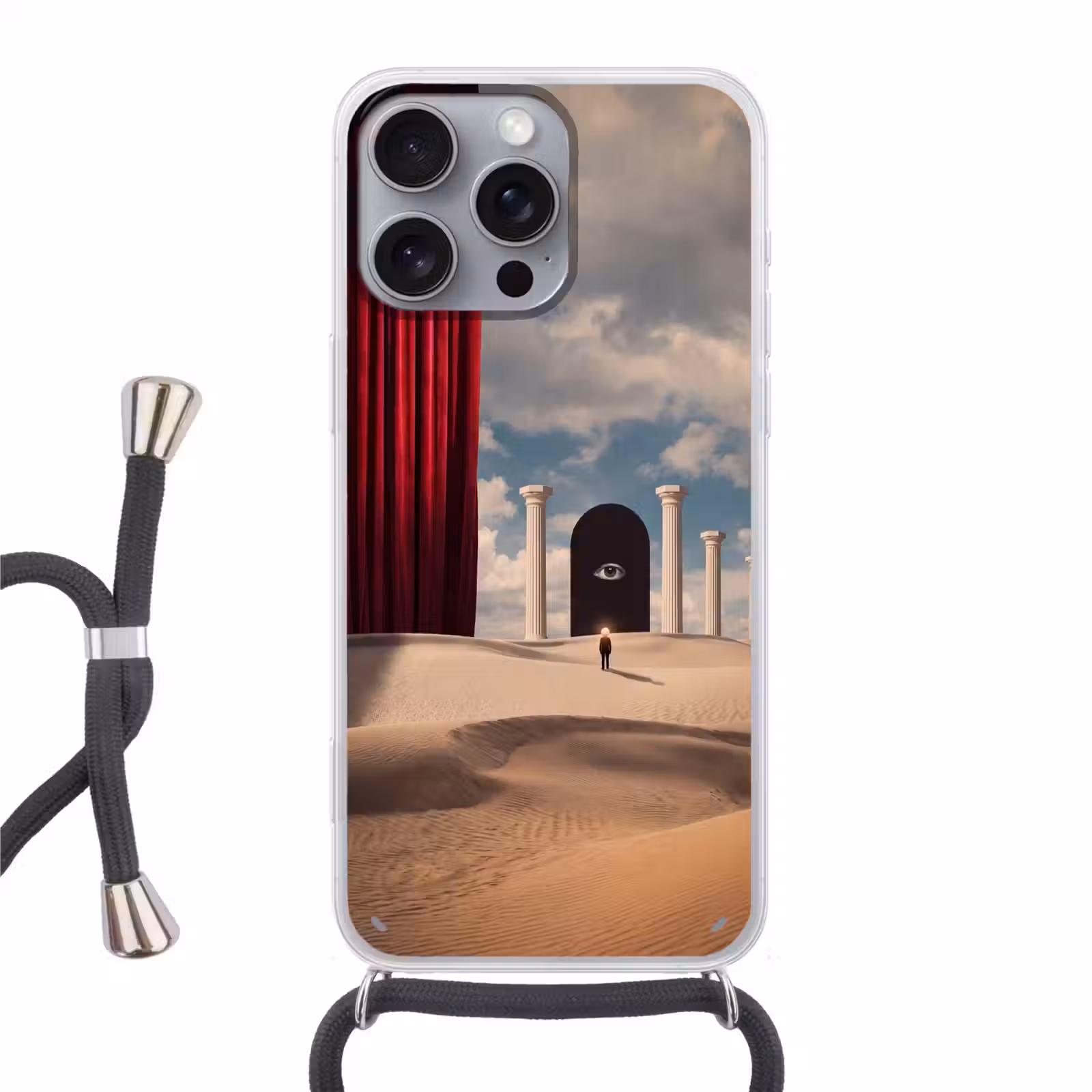 Telefoonhoesje met koord - Droom - Woestijn - Oog — 1