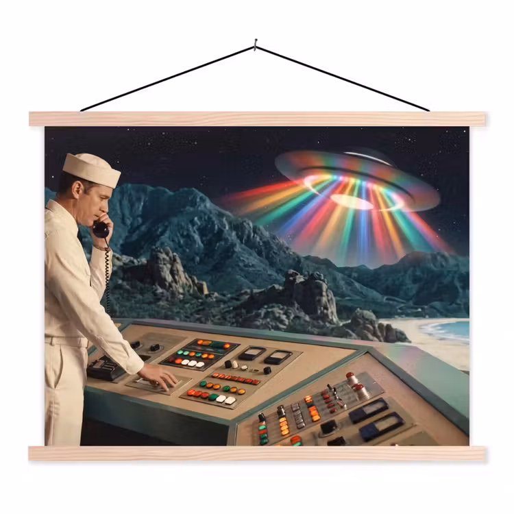 Schoolplaat - Man - Controlekamer - Strand — 1