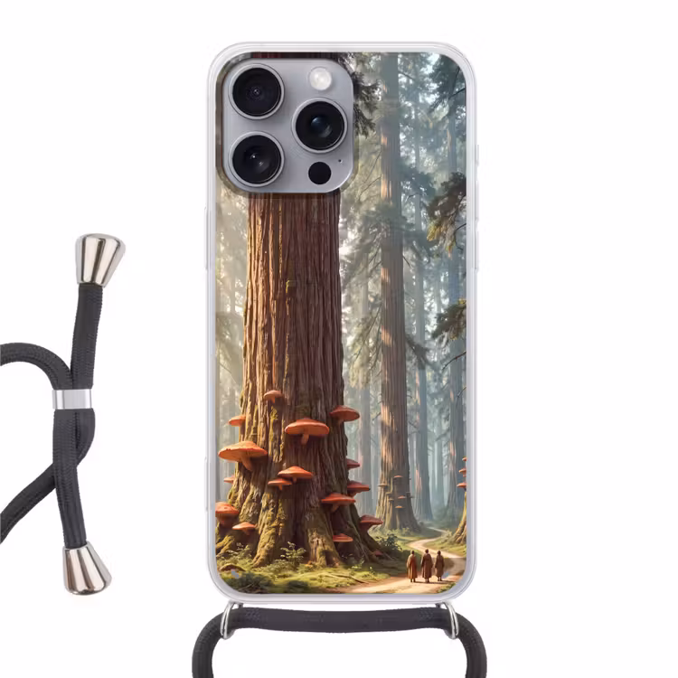 Telefoonhoesje met koord - Bos - Bomen - Natuur — 1