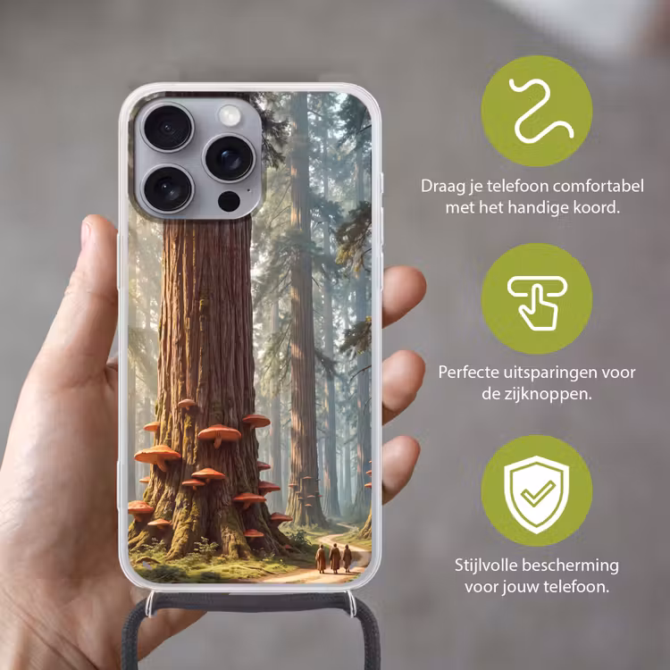 Telefoonhoesje met koord - Bos - Bomen - Natuur — 4