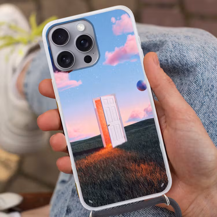 Telefoonhoesje met koord - Deur - Fantasie - Ruimte — 2