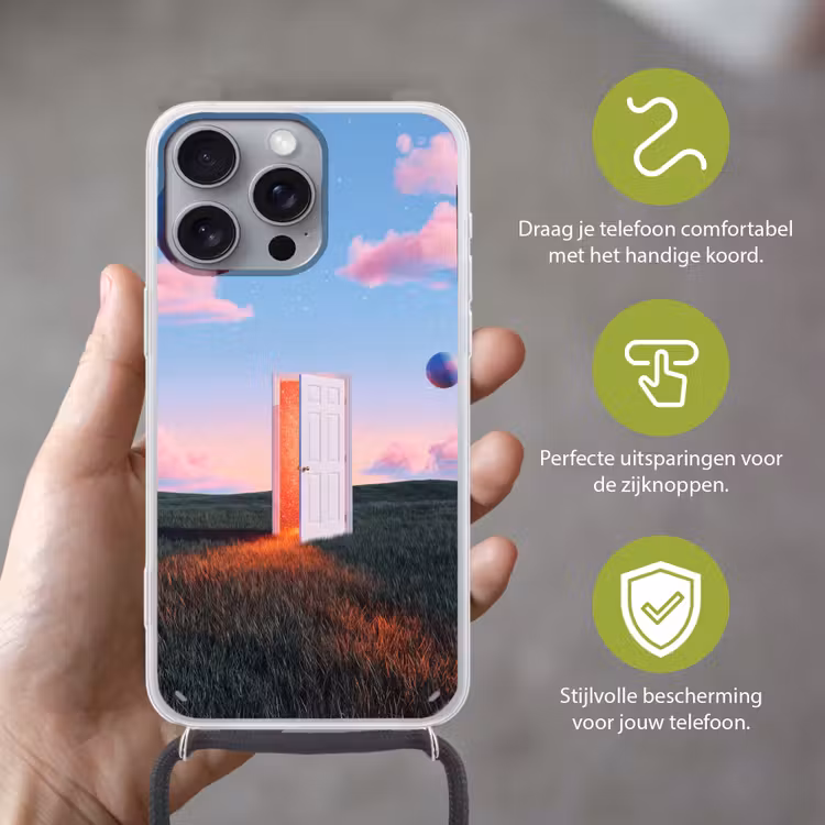 Telefoonhoesje met koord - Deur - Fantasie - Ruimte — 4