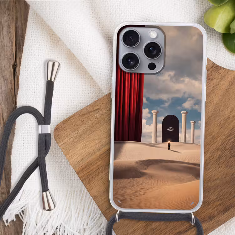 Telefoonhoesje met koord - Droom - Woestijn - Oog — 3