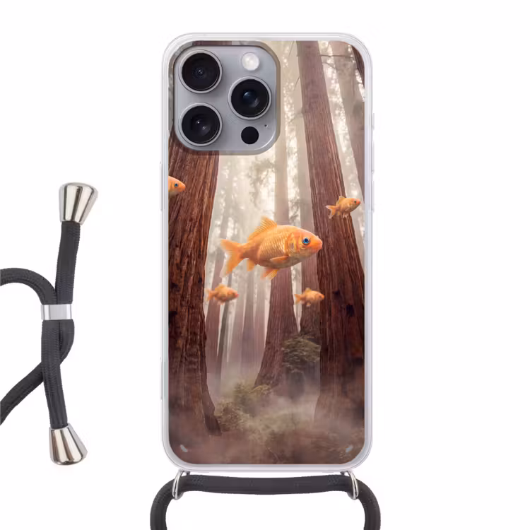 Telefoonhoesje met koord - Vis - Bos - Fantasie — 1
