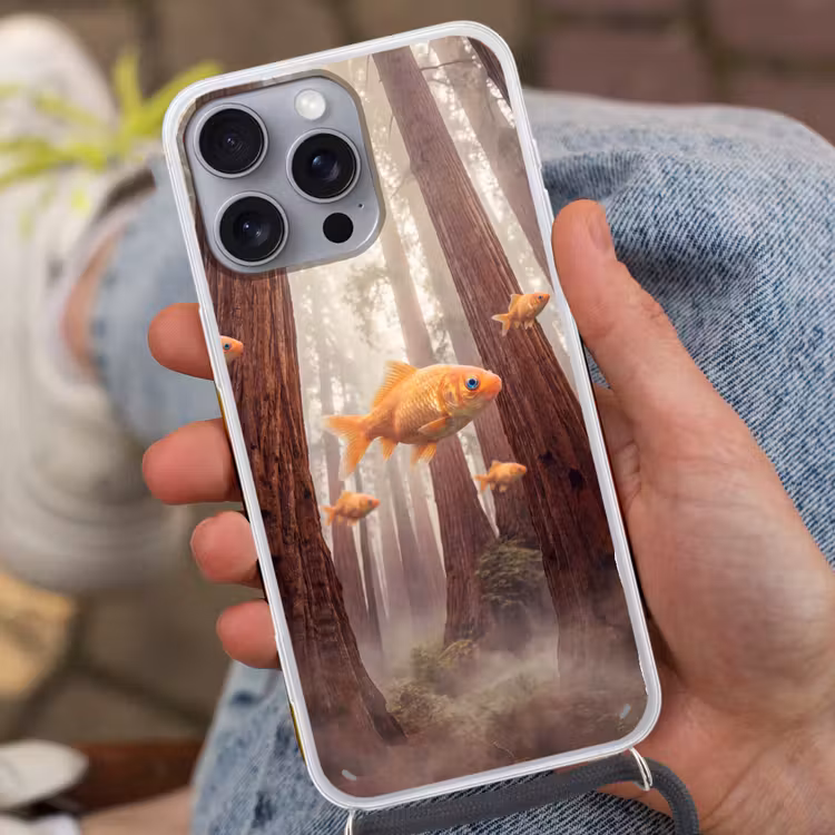 Telefoonhoesje met koord - Vis - Bos - Fantasie — 2