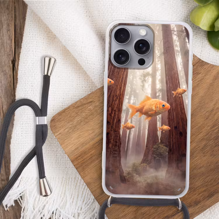 Telefoonhoesje met koord - Vis - Bos - Fantasie — 3