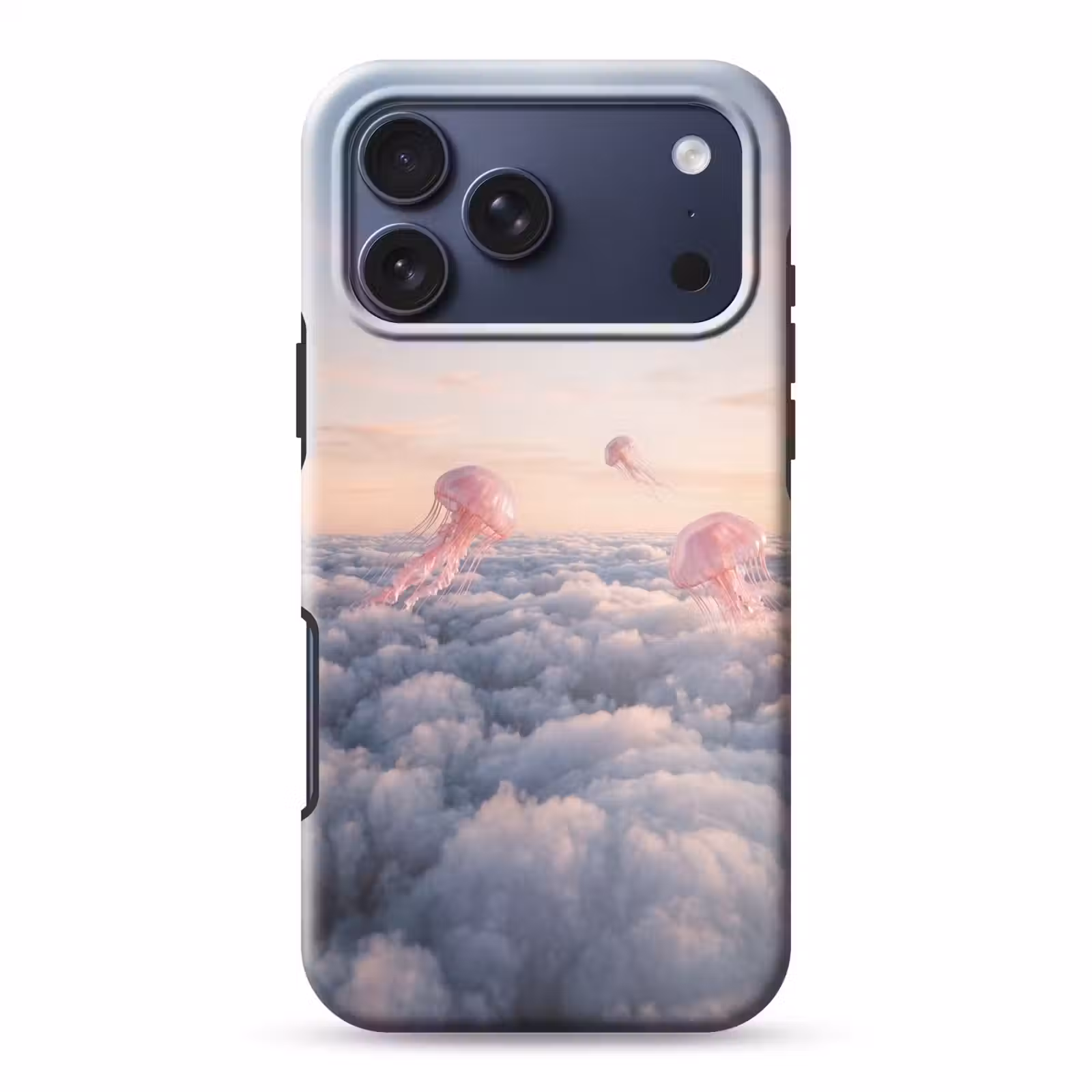 Telefoonhoesje Toughcase - Roze dier - Wolken — 1
