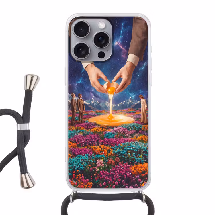 Telefoonhoesje met koord - Handen - Ei - Surrealisme — 1