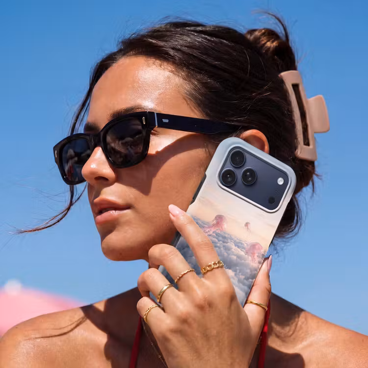 Telefoonhoesje Toughcase - Roze dier - Wolken — 6