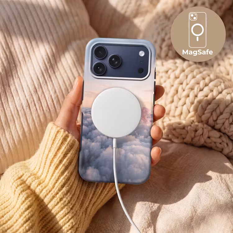 Telefoonhoesje Toughcase - Roze dier - Wolken — 8